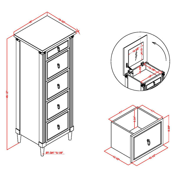 Laurel Foundry Modern Farmhouse Wiechmann 5 Drawer Dresser Wayfair